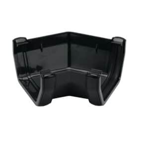 135° Square line Gutter Angle in Black