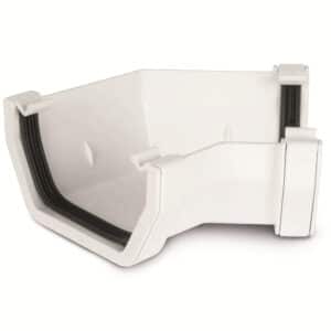 135° Square line Gutter Angle in White scaled