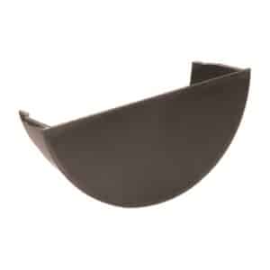 Half Round External Stop End in Anthracite Grey