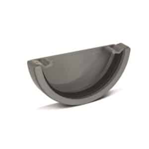 Half Round External Stop End in Grey scaled