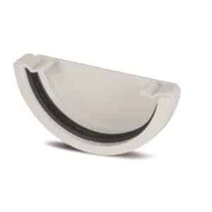 Half Round External Stop End in White scaled