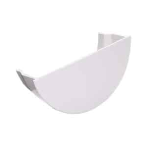 Half Round Internal Stop End in White