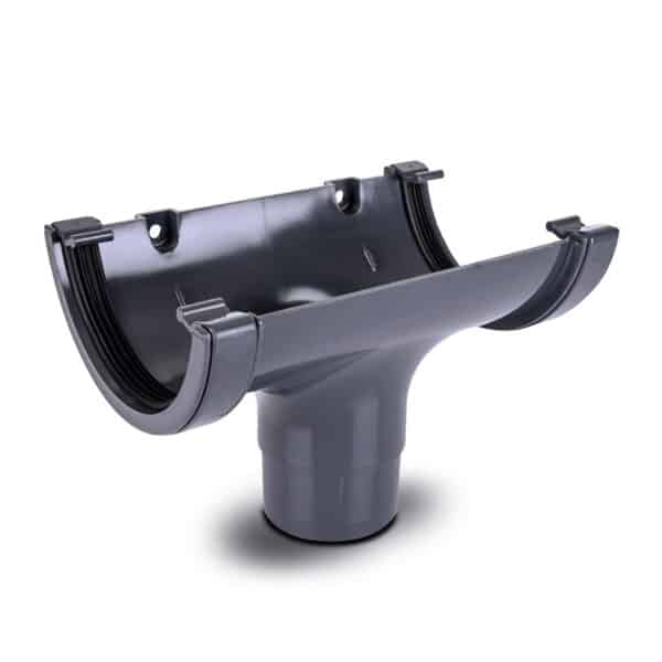 Half Round Running Outlet in Anthracite Grey
