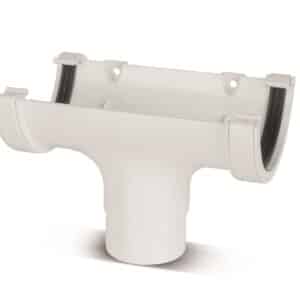 Half Round Running Outlet in White scaled