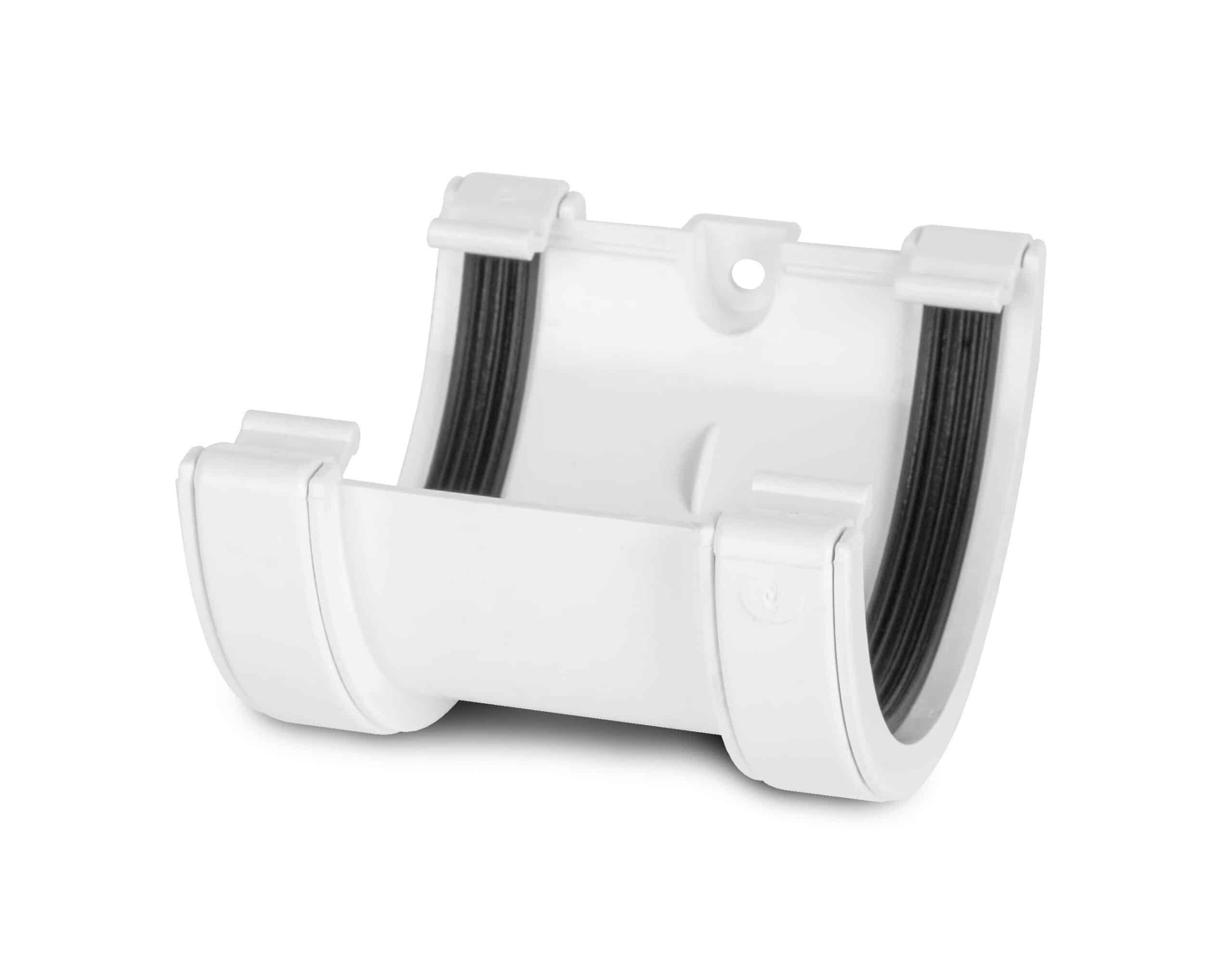 Half Round Union Bracket in White scaled Half Round Union Bracket in White scaled