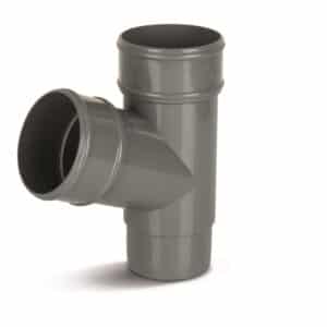 Round 68mm Gutter 112° Branch in Grey scaled