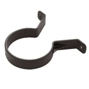 Round 68mm Gutter Pipe Clip in Black