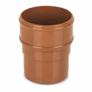 Round 68mm Pipe Socket in Clay Brown