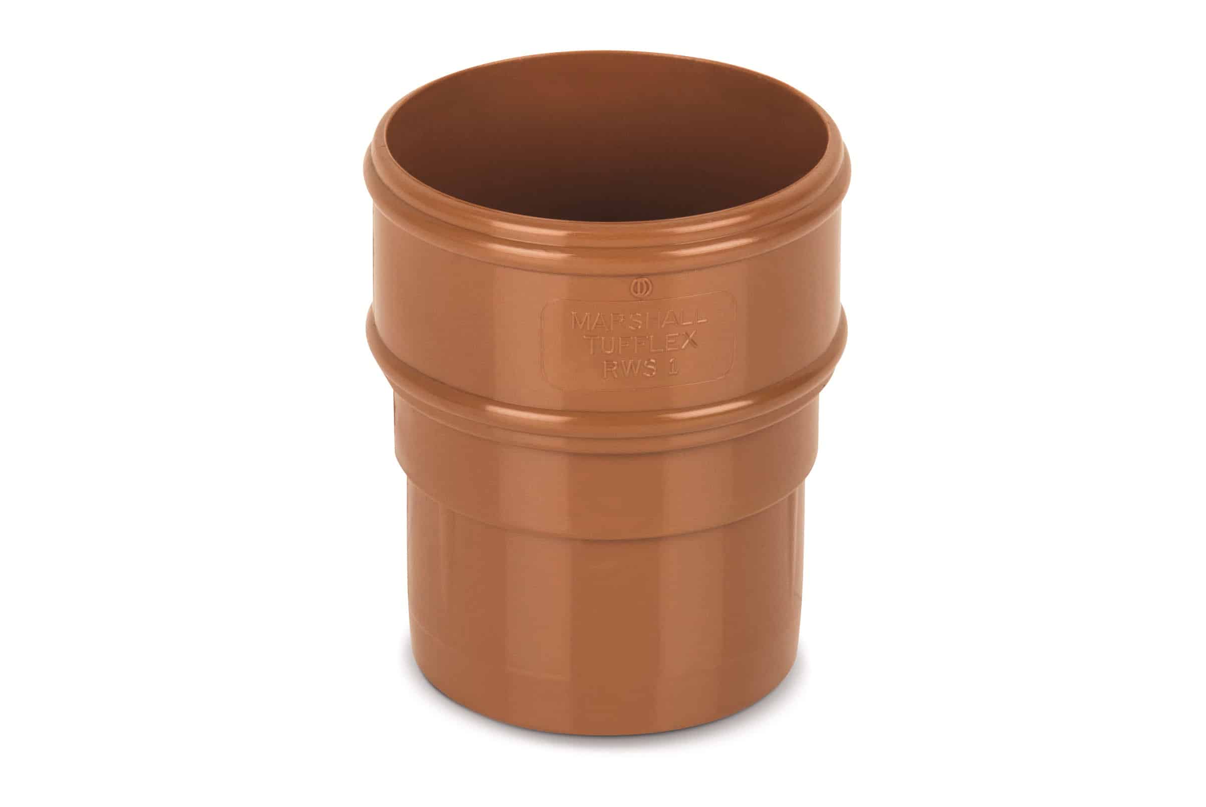 Round 68mm Pipe Socket in Clay Brown Round 68mm Pipe Socket in Clay Brown