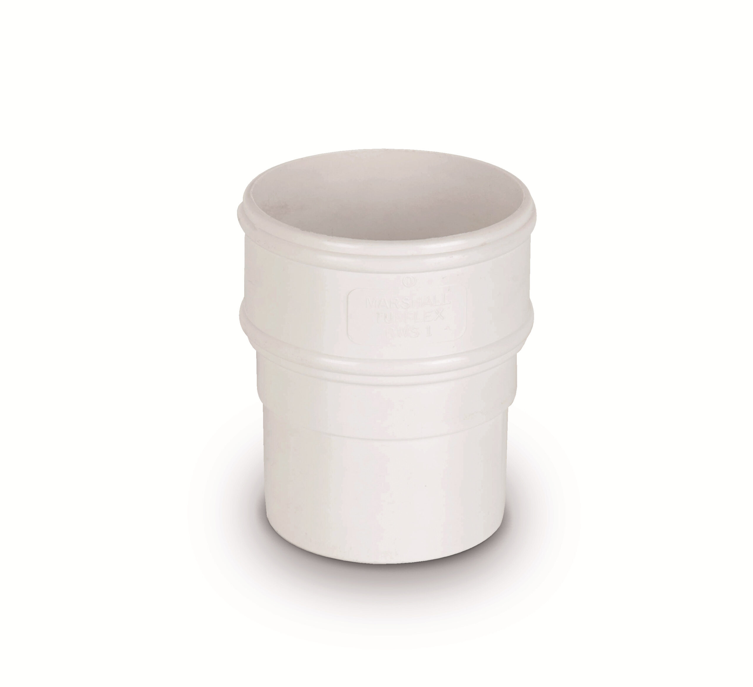 Round 68mm Pipe Socket in White scaled Round 68mm Pipe Socket in White scaled