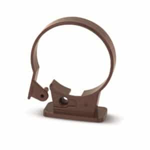 Round 68mm Single Fix Downpipe Clip in Brown scaled