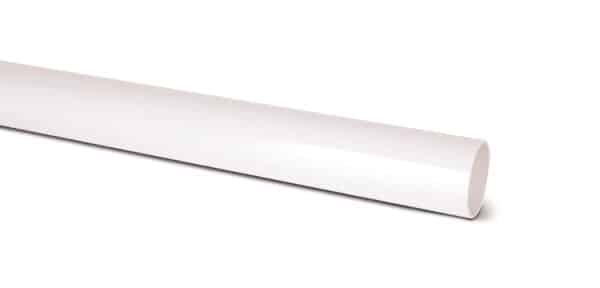 Round Gutter Downpipe in White scaled
