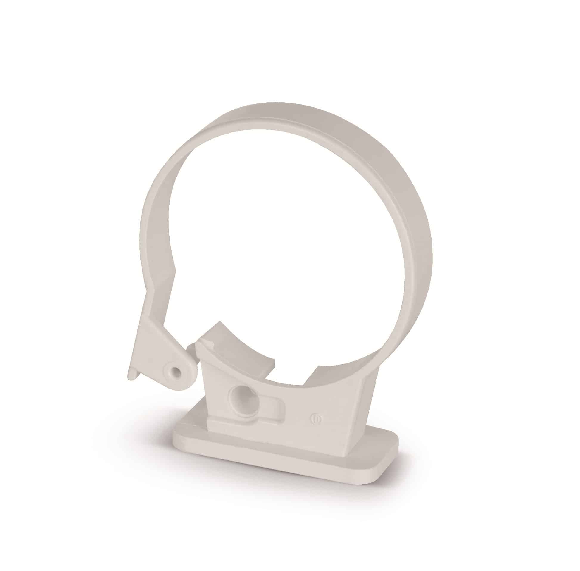Single Fix Down Pipe Clip in White Single Fix Down Pipe Clip in White