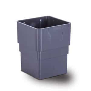 Square Downpipe Socket in Anthracite Grey