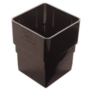 Square Downpipe Socket in Black
