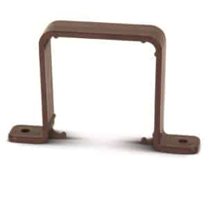 Square Flush Downpipe Clip in Brown