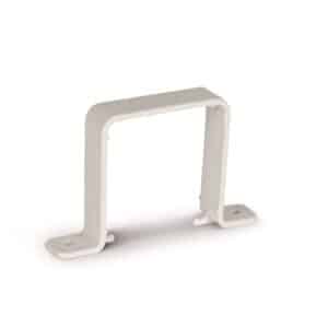 Square Flush Downpipe Clip in White scaled