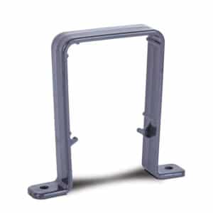 Square Pipe Clip in Anthracite Grey