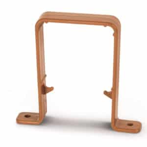 Square Pipe Clip in Clay Brown