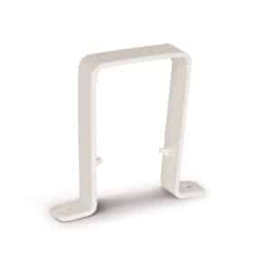 Square Pipe Clip in White scaled