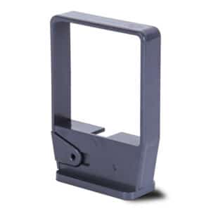 Square Single Fix Downpipe Clip in Anthracite Grey