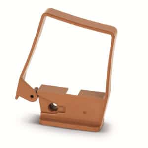 Square Single Fix Downpipe Clip in Clay Brown scaled