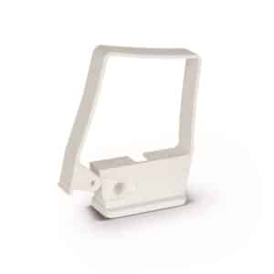 Square Single Fix Downpipe Clip in White