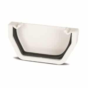 Square line Stop End External in White