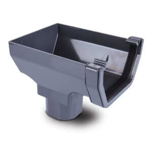 Square line Stop End Outlet in Anthracite Grey
